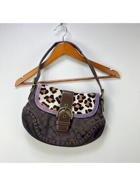 Vintage Y2K Coach Bag Purse Leopard Handbag